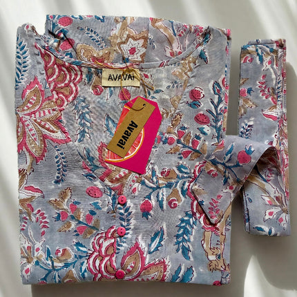 Vestito Petite 100% cotone stampato a blocchi ❤︎ Fragole