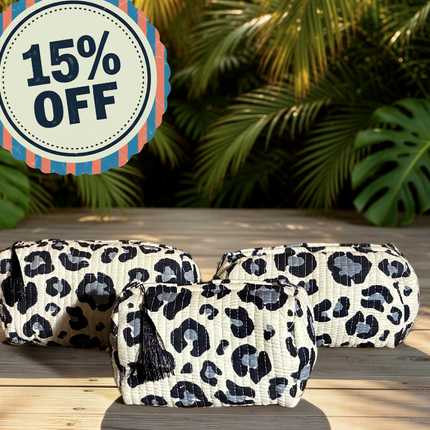 The Roary Pouches ★ Blue Leopard