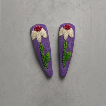 Hair Clips ❀ Tally ❀ Fermagli Ricamati a mano