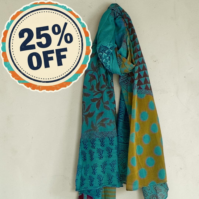 Sciarpa/ Beach Sarong Cotone ★ Bagru
