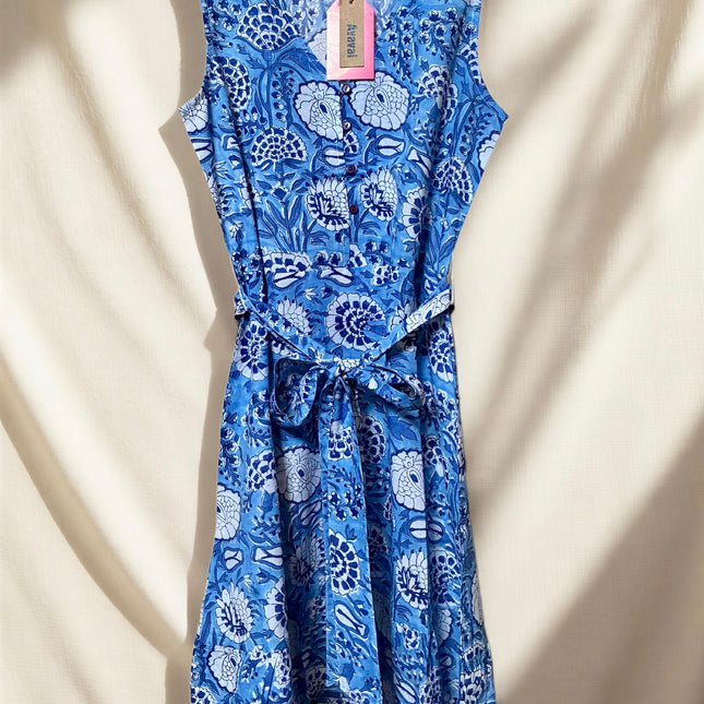 Vestito Petite 100% cotone stampato a blocchi ❤︎ Skyler