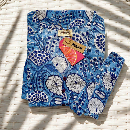 Vestito Petite 100% cotone stampato a blocchi ❤︎ Skyler