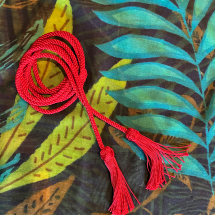 Caftano con cintura a cordoncino e nappine ★  Sea Jungle