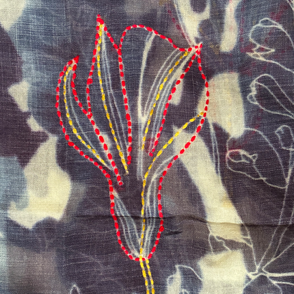 Sciarpa ricamata a mano 100% Lana ❄️ Alaska