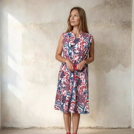 Vestito Midi con cintura in cordone e nappina ❤︎ Osaka