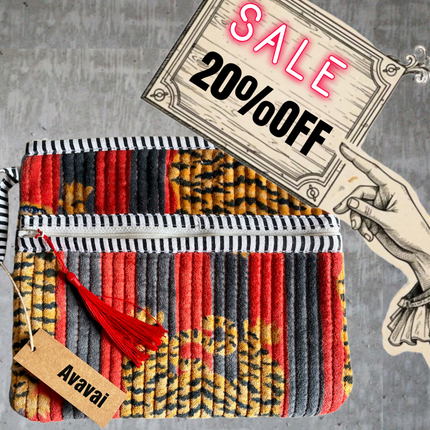 Mini Bag / Cutch in velluto ☆ Bengal Tiger