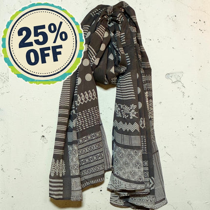 Sciarpa/ Beach Sarong Cotone ★ Grigia