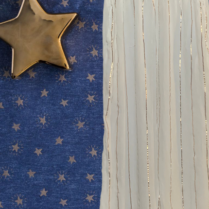 Pantalone con righe oro ★ Bianco