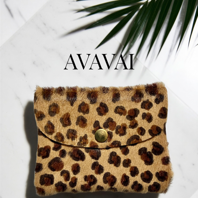 Portacarte/ portamonete in pelle 🐾 Cheetah