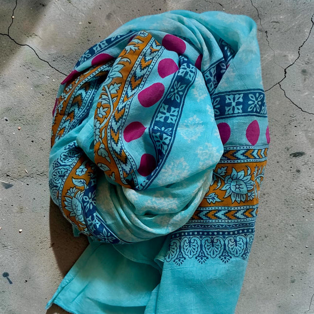 Sciarpa/ Beach Sarong Cotone ★ Turquoise