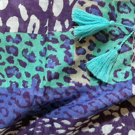 Beach Caftano ❤︎ Blue Animal Print