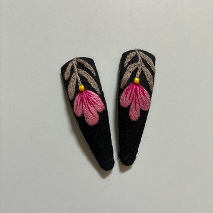 Hair Clips ❀ Tulip ❀ Fermagli Ricamati a mano