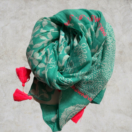 Sciarpa/Sarong Pareo ★ Verde Acqua