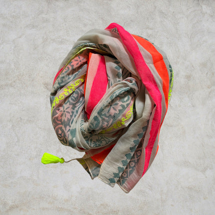 Sciarpa/Sarong Pareo ★ Fluo Stripes