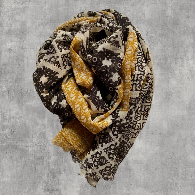Sciarpa 100% Lana ❄️ Tiles Brown