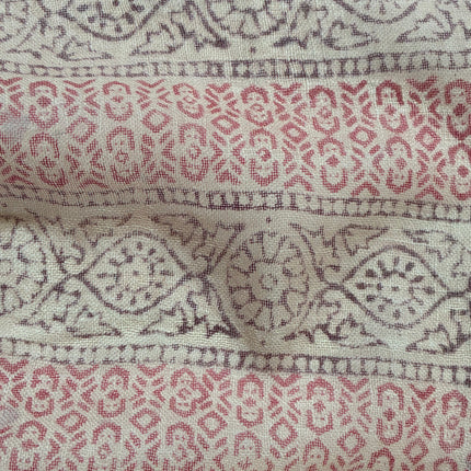 Sciarpa 100% Lana Stampata a Mano ❄️ Pink Jasmin