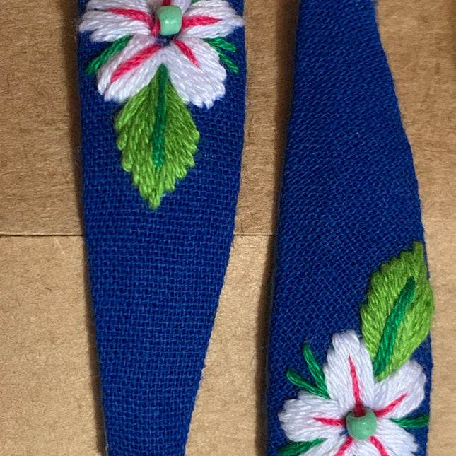 Hair Clips ❀ Azulis ❀ Fermagli Ricamati a mano