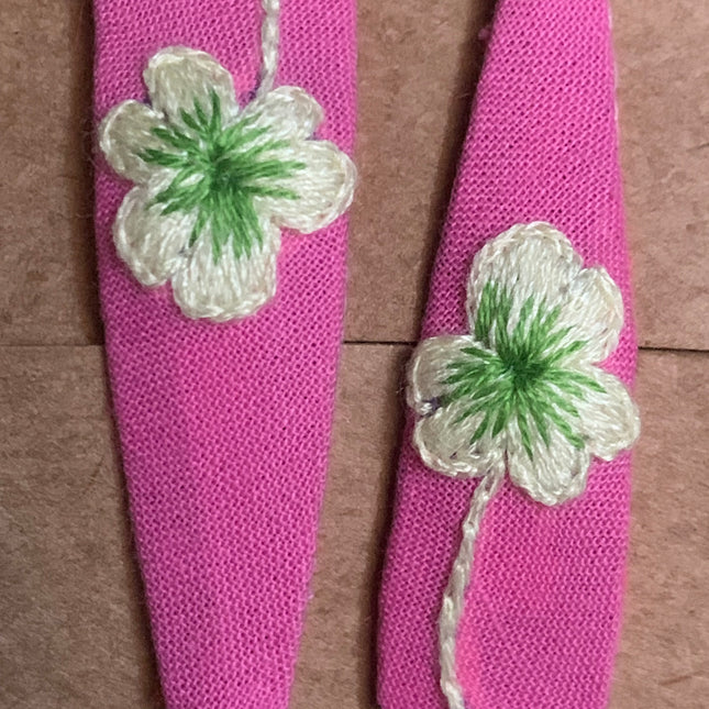 Hair Clips ❀ Camelia  ❀ Fermagli Ricamati a mano