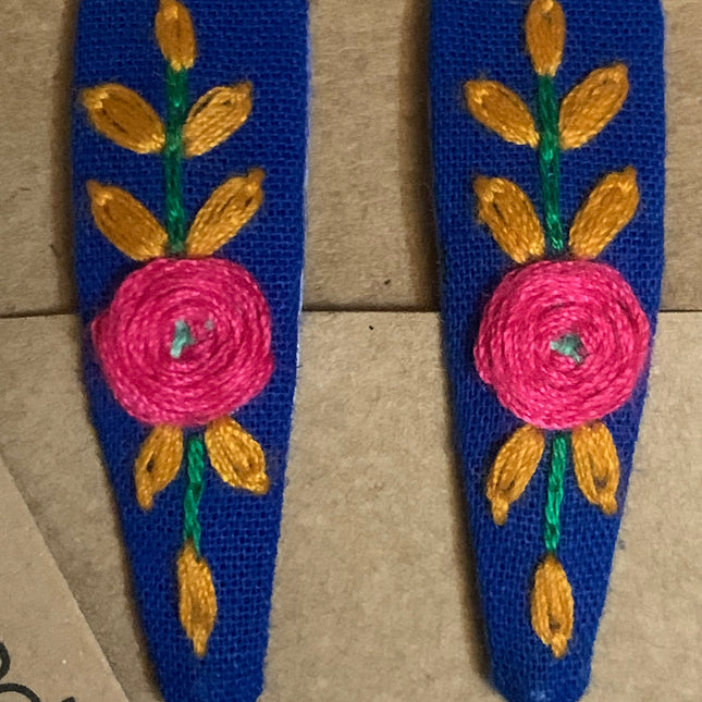 Hair Clips ❀ Texas ❀ Fermagli Ricamati a mano