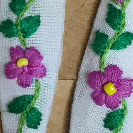 Hair Clips ❀ Viola ❀ Fermagli Ricamati a mano