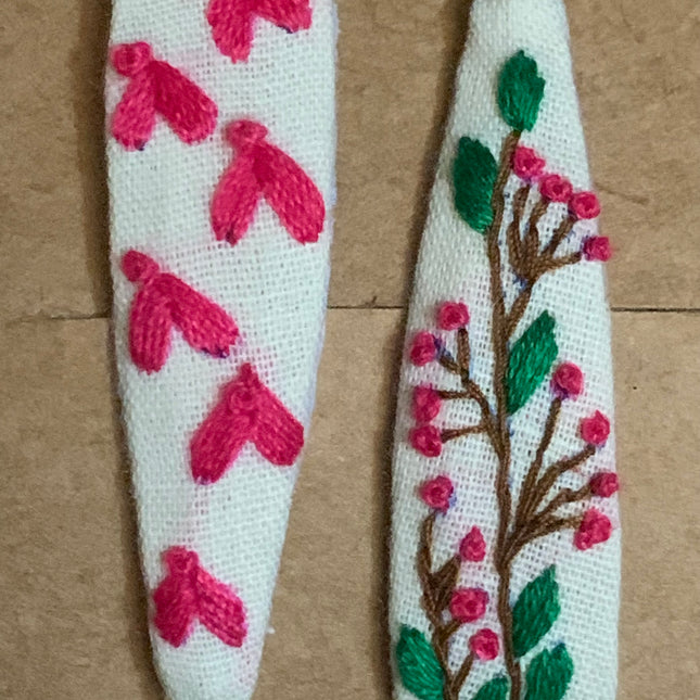 Hair Clips ❀ Caro Cuore ❀ Fermagli Ricamati a mano