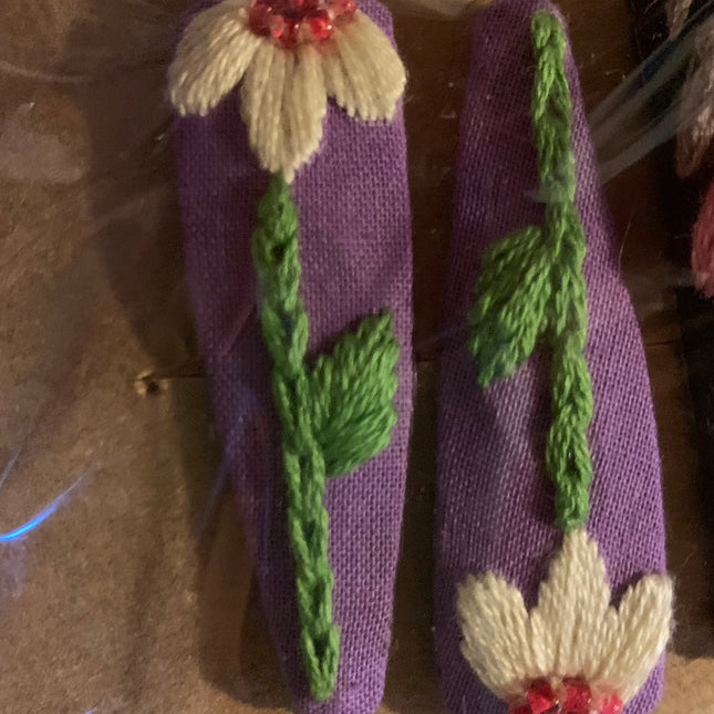 Hair Clips ❀ Tally ❀ Fermagli Ricamati a mano