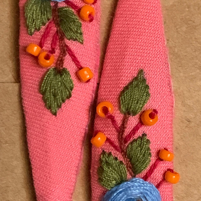 Hair Clips ❀ Coralina ❀ Fermagli Ricamati a mano