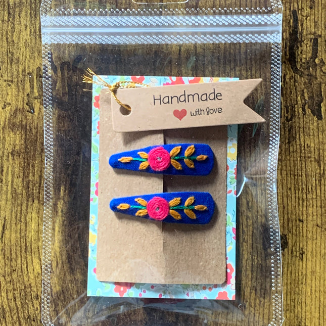 Hair Clips ❀ Madrid ❀ Fermagli Ricamati a mano