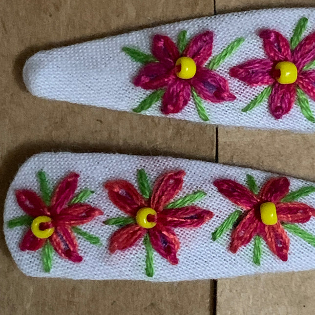 Hair Clips ❀ Lolly  ❀ Fermagli Ricamati a mano
