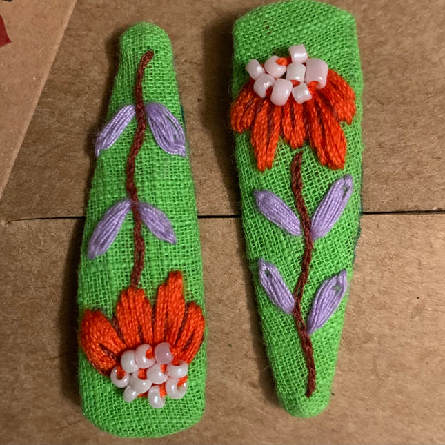 Hair Clips ❀ Elfa ❀ Fermagli Ricamati a mano