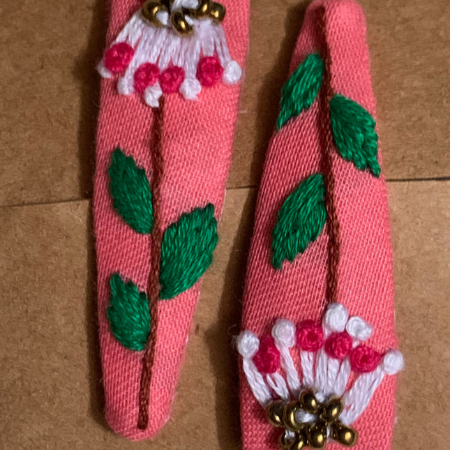 Hair Clips ❀ Primavera ❀ Fermagli Ricamati a mano