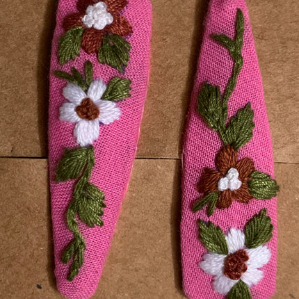 Hair Clips ❀ Vida ❀ Fermagli Ricamati a mano