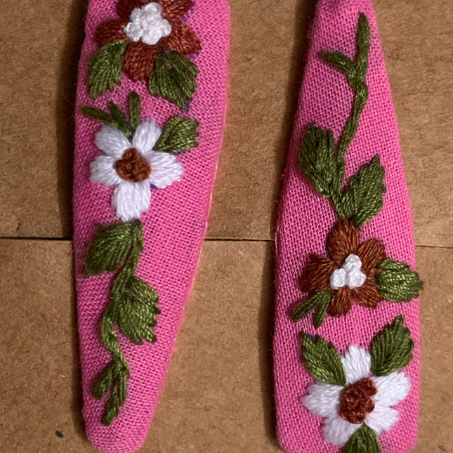 Hair Clips ❀ Vida ❀ Fermagli Ricamati a mano