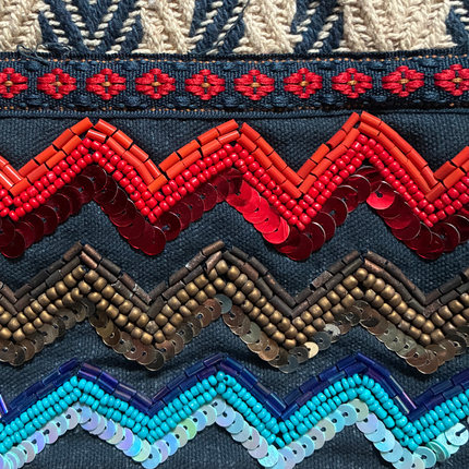 Borsa Ricamata a mano 💎 Zig Zag