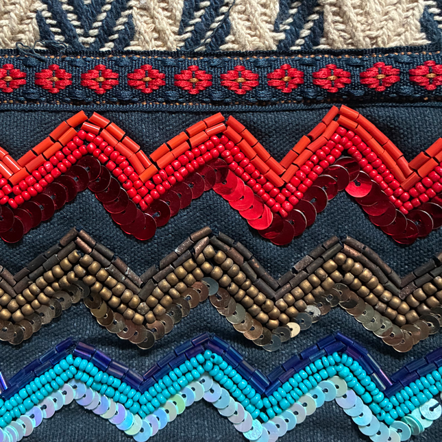 Borsa Ricamata a mano 💎 Zig Zag