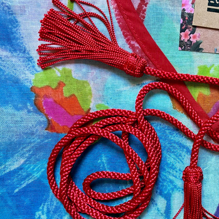 Caftano con cintura in cordoncino e nappine ★ Fiori di Mare