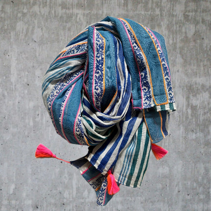 Sciarpa/ Beach Sarong Cotone ★ Bluberry