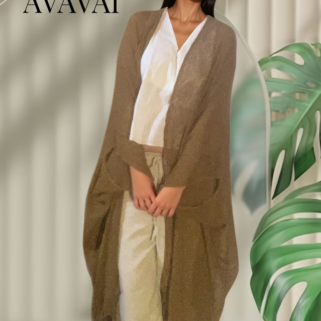 Long Raw Cotton Kaftan
