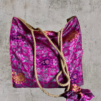 The Silky Shopper Bag + Scrunchie ★ Magic Purple