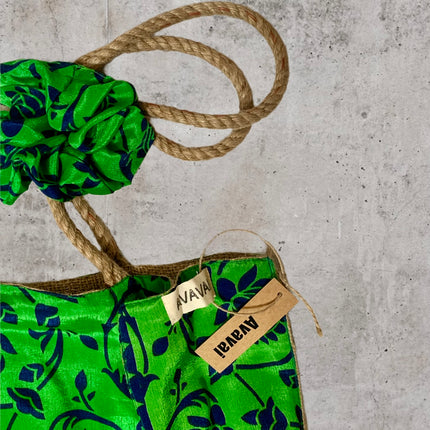 The Silkie Shopper Bag + Scrunchie  ★ Verde Rabbioso