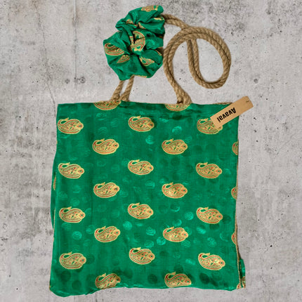 The Silky Shopper Bag + Scrunchie ★ Jade