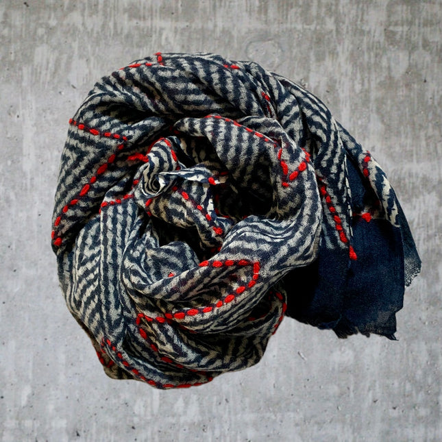 Sciarpa 100% Lana  ❄️ Red Stitch