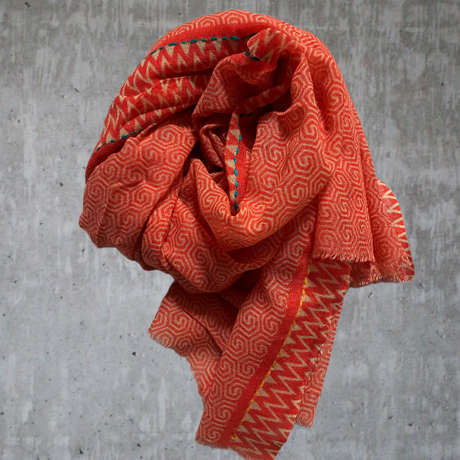 Sciarpa 100% Lana Ricamata a mano ❄️ Vermont