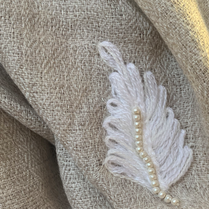 Pearls & Feathers ❄️ Sciarpa 100%Lana - Breeze
