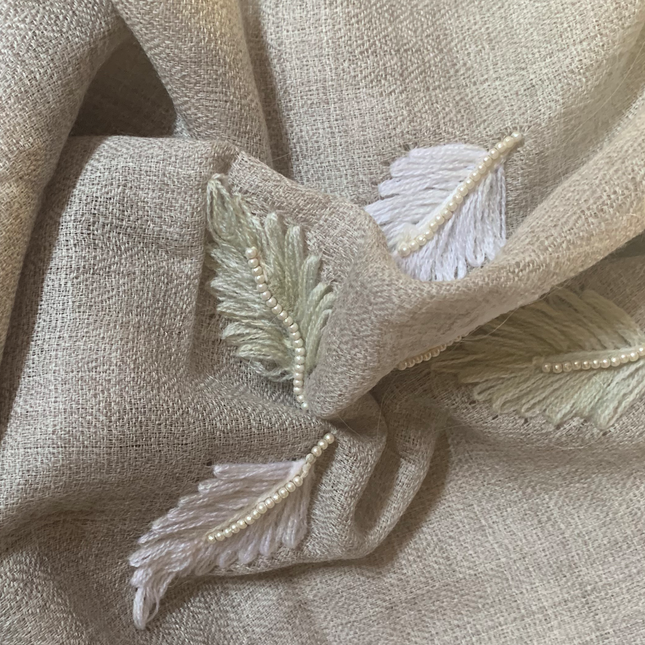 Pearls & Feathers ❄️ Sciarpa 100%Lana - Breeze