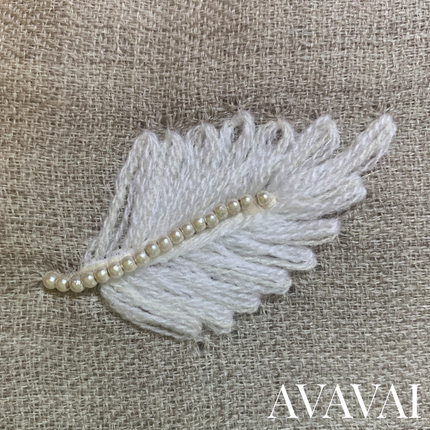 Pearls & Feathers ❄️ Sciarpa 100%Lana - Breeze