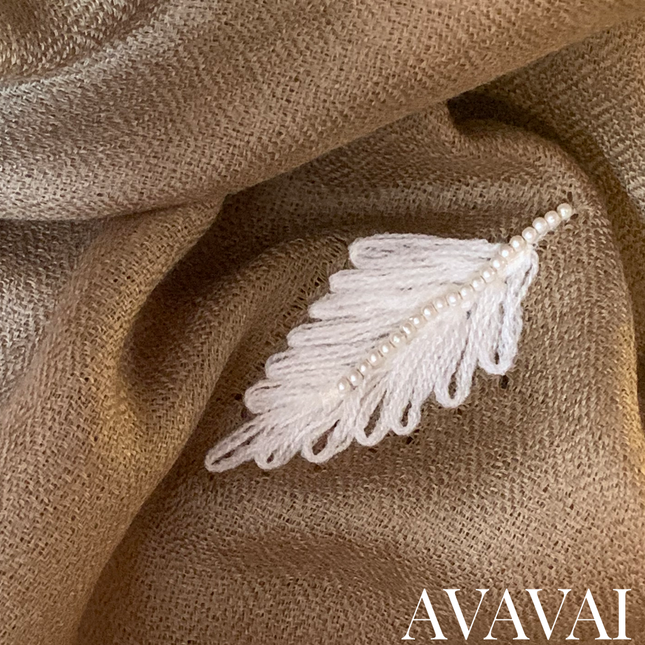 Pearls & Feathers❄️ Sciarpa 100%Lana - Autunno