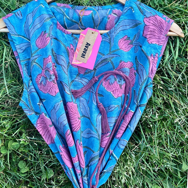 Vestito Midi con cintura in cordone e nappina ❤︎ Mauve