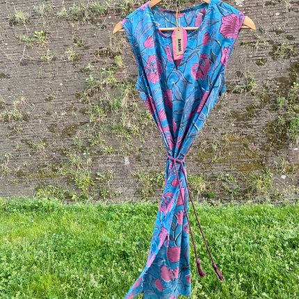 Vestito Midi con cintura in cordone e nappina ❤︎ Mauve