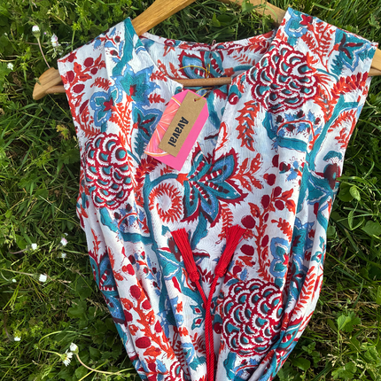 Vestito Midi con cintura in cordone e nappina ❤︎ Osaka